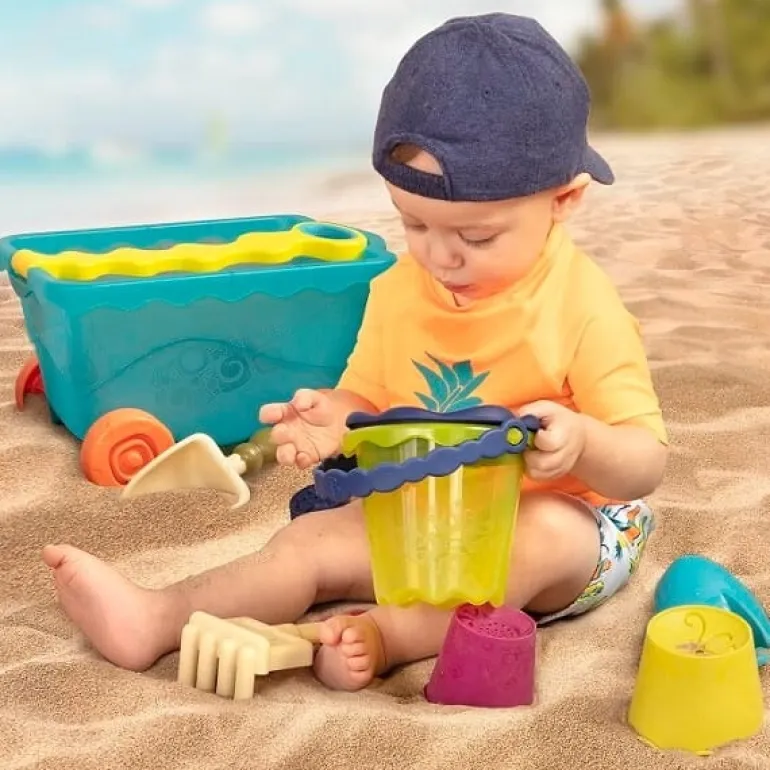 B. Ready Beach Bag – torba z akcesoriami do piasku - niebieska