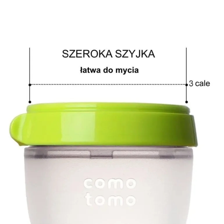Butelka Antykolkowa Silikonowa Mom's Breast 150 Ml Green Newborn