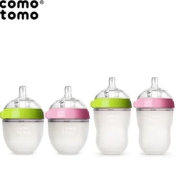 Butelka Antykolkowa Silikonowa Mom's Breast 150 Ml Green Newborn