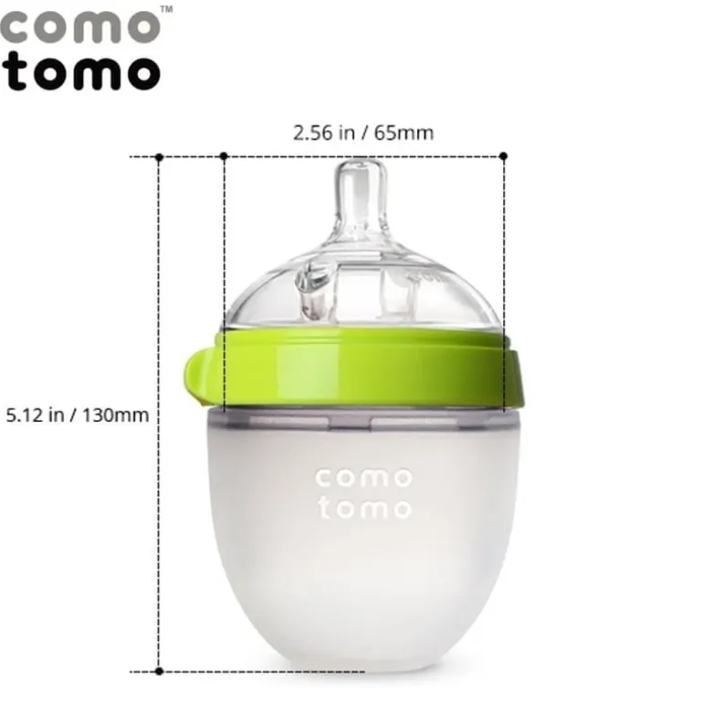 Butelka Antykolkowa Silikonowa Mom's Breast 150 Ml Green Newborn