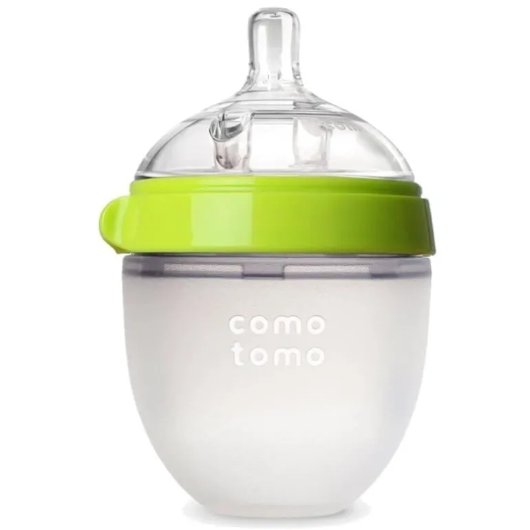 Butelka Antykolkowa Silikonowa Mom's Breast 150 Ml Green Newborn