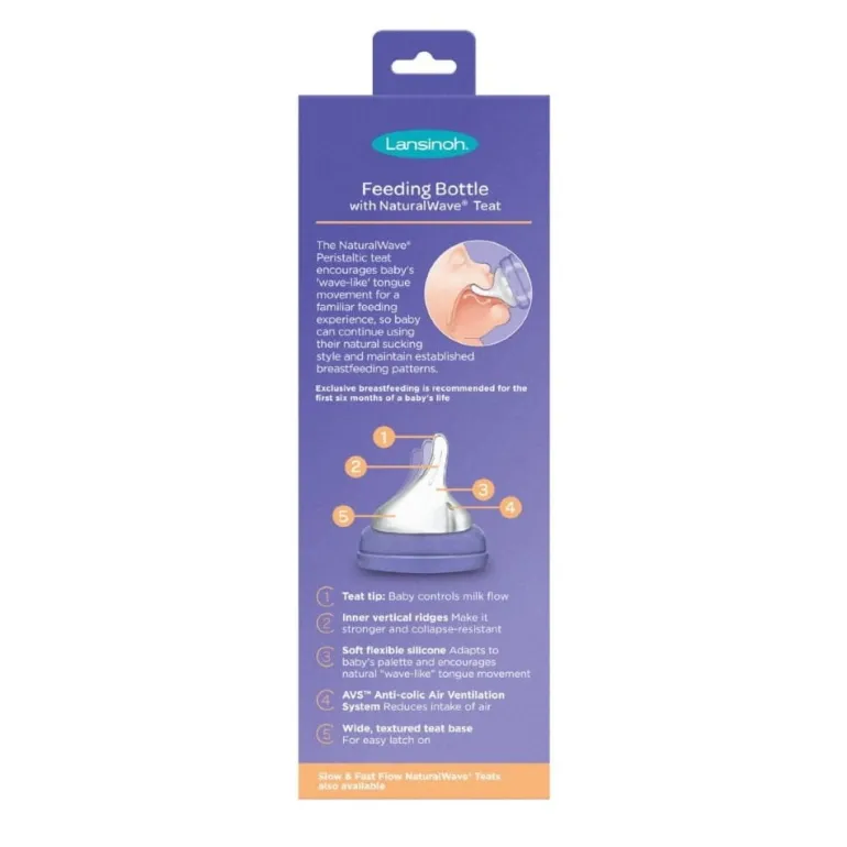 Butelka dla Niemowlaka 240 ml ze Smoczkiem Natural Wave o Średnim Przepływie