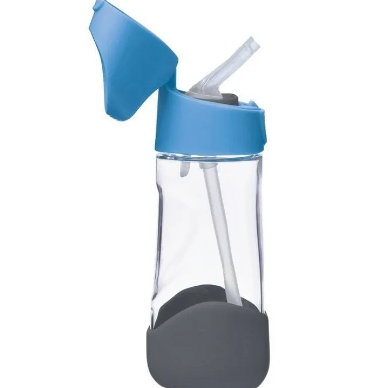 Butelka Tritanowa ze Słomką 450 ml Blue Slate