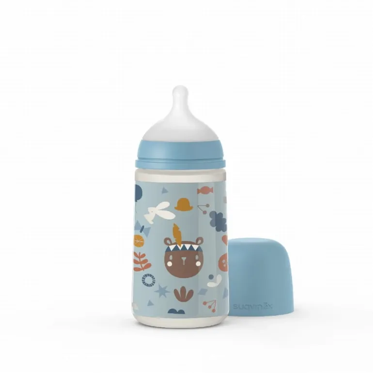 Butelka ze Smoczkiem Fizjologicznym Sx Pro Średni Przepływ Forest Niebieski 270ml