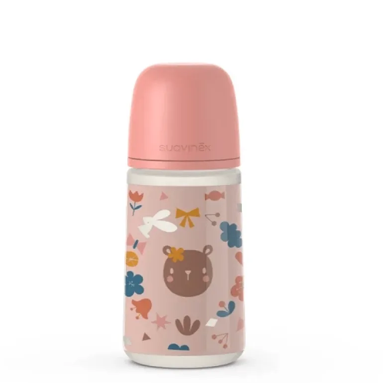 Butelka ze Smoczkiem Fizjologicznym Sx Pro Średni Przepływ Forest Różowy 270ml
