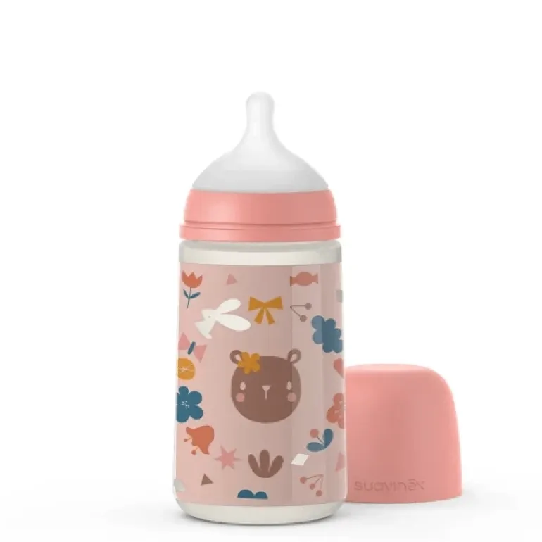 Butelka ze Smoczkiem Fizjologicznym Sx Pro Średni Przepływ Forest Różowy 270ml