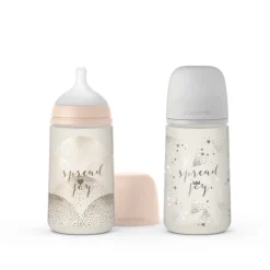 Butelka ze Smoczkiem Fizjologicznym Sx Pro Średni Przepływ Spread Joy Beż 270 ml