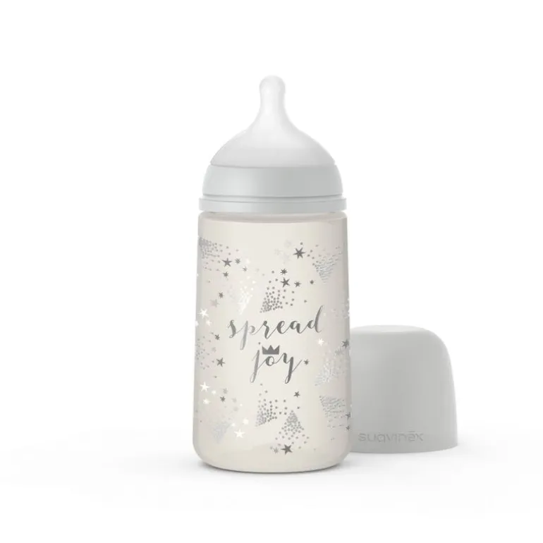 Butelka ze Smoczkiem Fizjologicznym Sx Pro Średni Przepływ Spread Joy Szara 270 ml