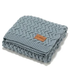 Ciepły Koc Merino 100% Stoned Blue