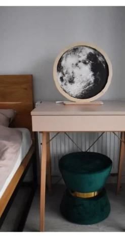 Drewniana Lampka Led Księżyc 30 24h