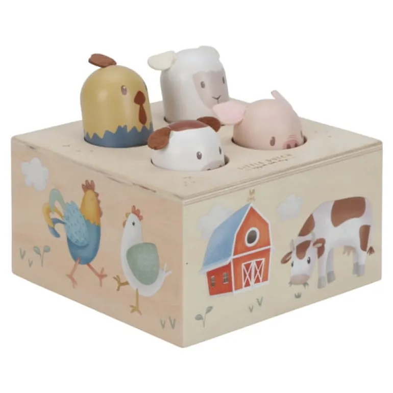 Drewniana zabawka pop-up Little Farm FSC