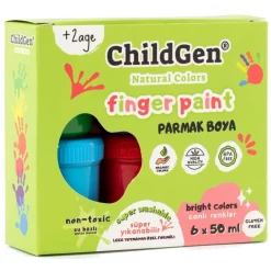 Farby do malowania palcami 6x50ml łatwo Zmywalne