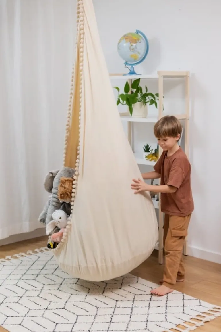 Huśtawka Kokon dla Dzieci DUŻA - Truflowa Kuleczka