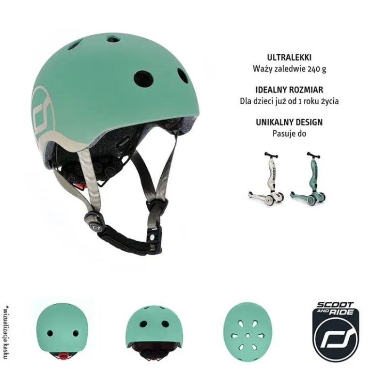 Kask dla Dzieci xxs-S 1-5 Lat Forest