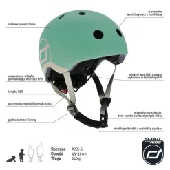 Kask dla Dzieci xxs-S 1-5 Lat Forest
