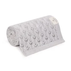 Kocyk Bambusowy Ażurowy Light Grey