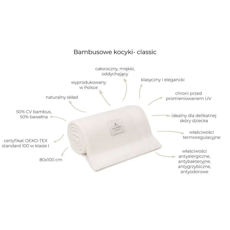 Kocyk Bambusowy Light Beige