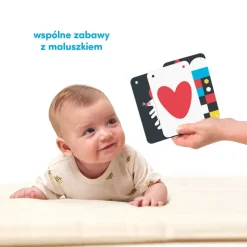 Kontrasty na sznureczku Książeczka do pokazywania dla dzieci 0 i 3 mies.+