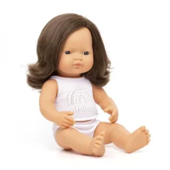 Lalka Dziewczynka Europejka Brązowe włosy 38cm