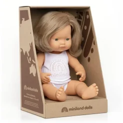 Lalka Dziewczynka Europejka Ciemny Blond 38 cm