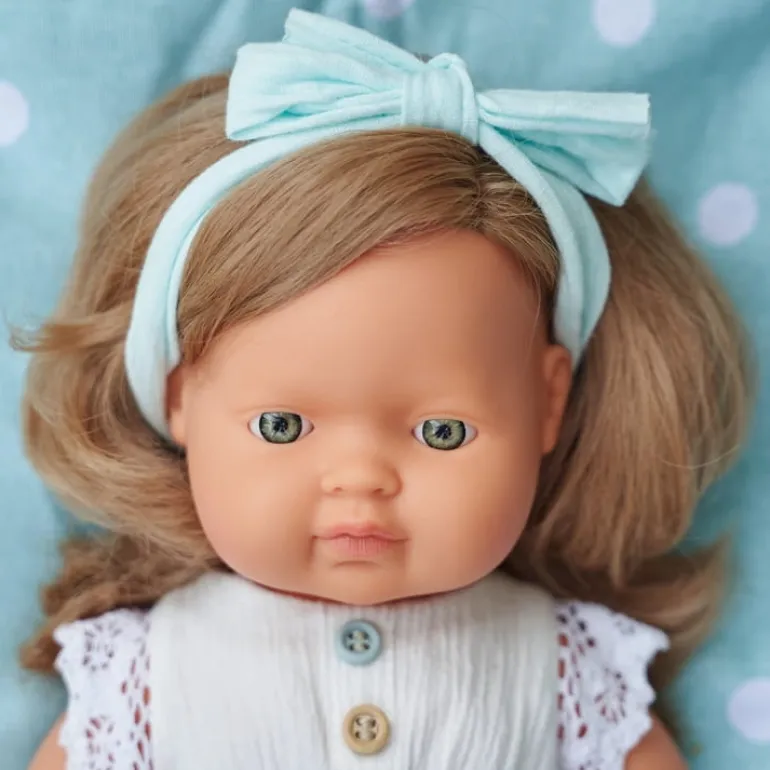 Lalka Dziewczynka Europejka Ciemny Blond 38 cm