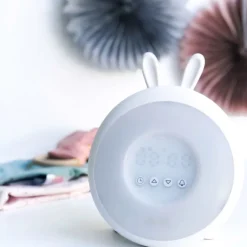 Lampka Led dla Dzieci Budzik Biały Królik