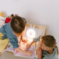 Lampka Led dla Dzieci Budzik Biały Królik