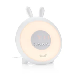 Lampka Led dla Dzieci Budzik Biały Królik