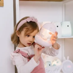 Lampka Led dla Dzieci Silikonowa Pozytywka Różowa