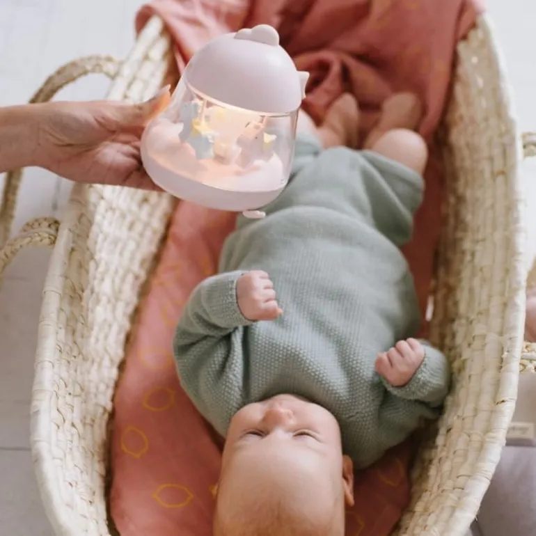 Lampka Led dla Dzieci Silikonowa Pozytywka Różowa