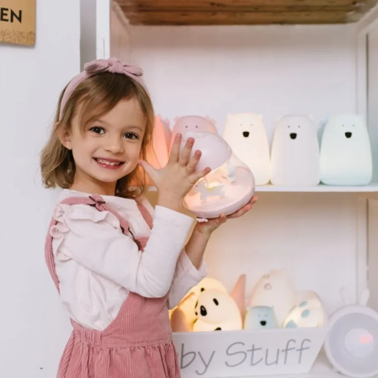 Lampka Led dla Dzieci Silikonowa Pozytywka Różowa