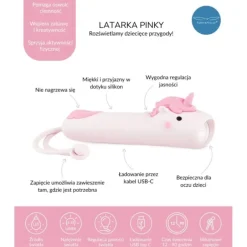 Latarka dla Dzieci Jednorożec Pinky