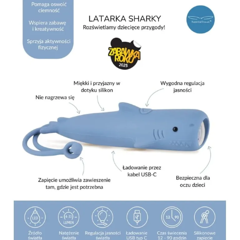Latarka dla Dzieci Rekin SHARKY