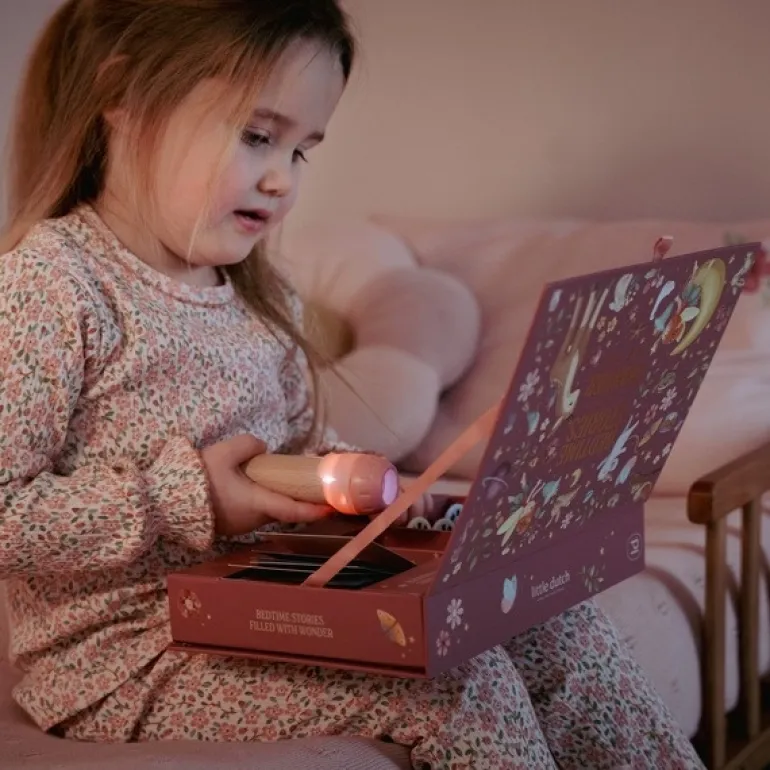 Latarka projektor z bajkami Różowy
