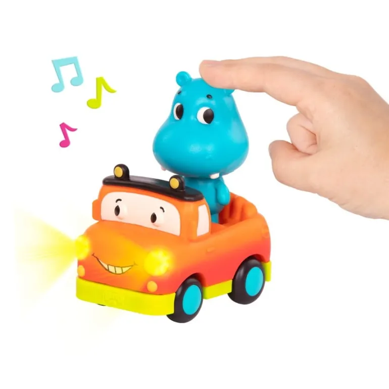 Light Up Cars – zestaw 3 miękkich AUTEK sensorycznych z Pasażerami - Pandą