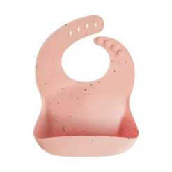 Śliniak Silikonowy Powder Pink Confetti/