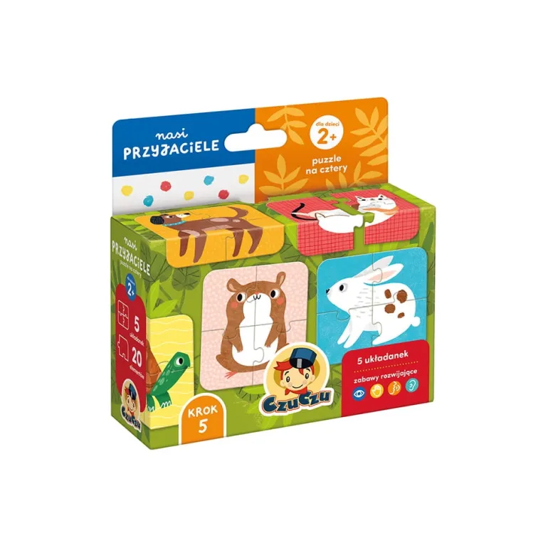 Nasi przyjaciele. Puzzle na cztery 2+