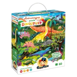 Obserwacyjne puzzle Dinozaury 60el. 4+