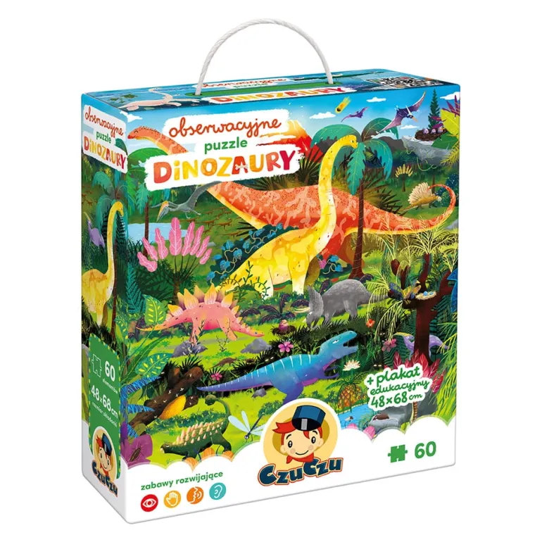Obserwacyjne puzzle Dinozaury 60el. 4+