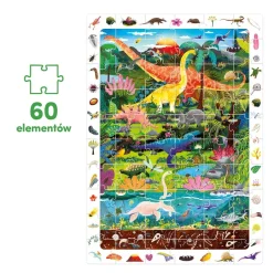 Obserwacyjne puzzle Dinozaury 60el. 4+