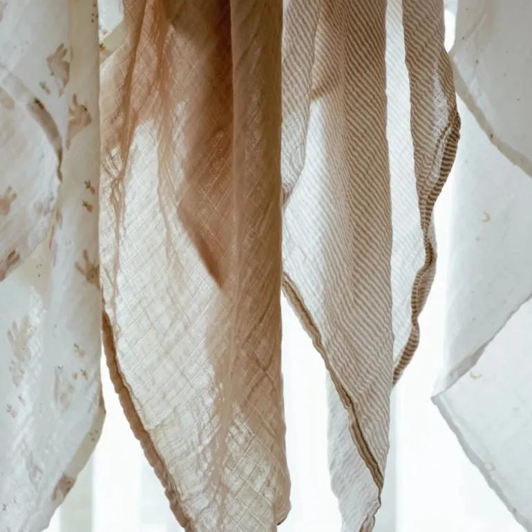 Otulacz muślinowy 120 x 120 cm Pure Soft Beige
