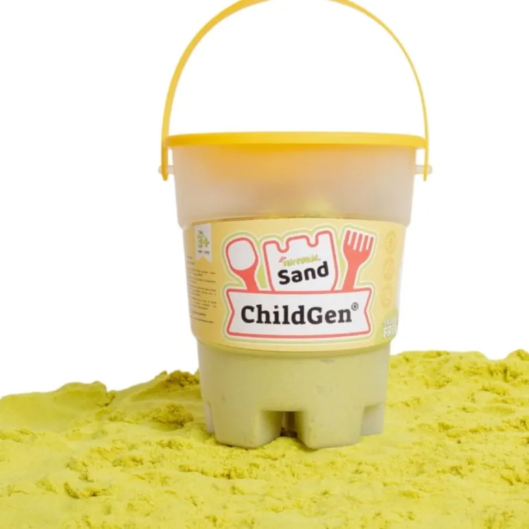 Piasek kinetyczny z foremką 100% Naturalny Żółty 500g
