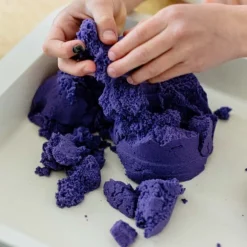 Piasek kinetyczny z foremką 100% Naturalny Fioletowy 500g