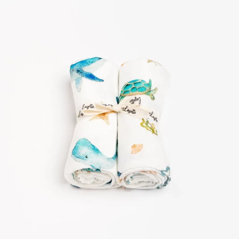 Pieluszki Bambusowe 2-pak Ocean