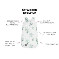 Śpiworek Niemowlęcy do Spania Grow Up Kropki
