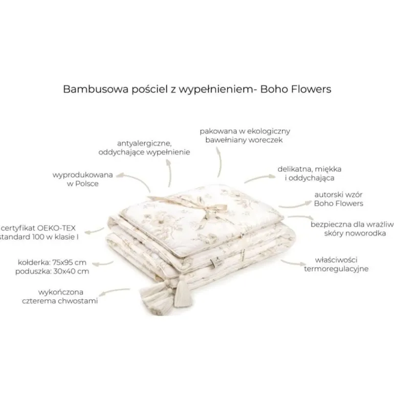 Pościel z Wypełnieniem Bambusowa Boho Flowers