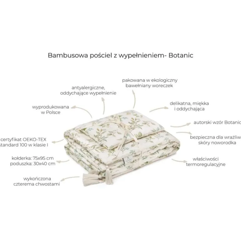 Pościel z Wypełnieniem Bambusowa Botanic