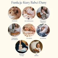 Poduszka Kura Babci Dany Velvet Bawełna Stripes Brown