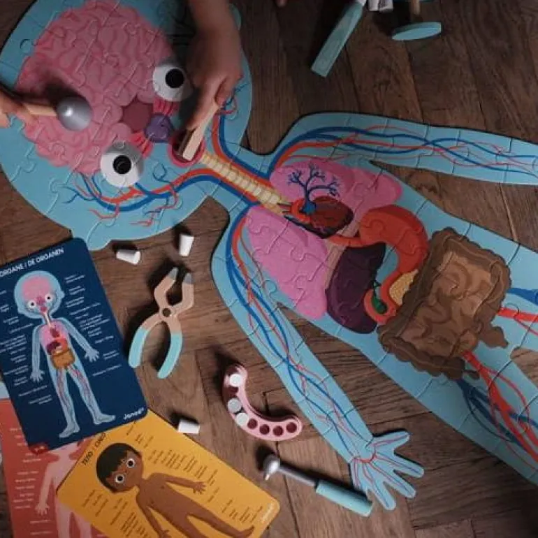 Puzzle dla Dzieci Edukacyjne Gigantyczne Ciało Człowieka