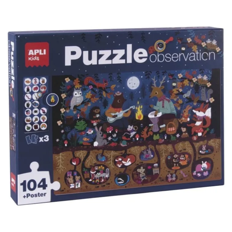 Puzzle dla Dzieci Obserwacyjne Las 104 el. 5+